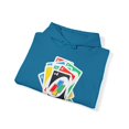 thumbnail image 2 of Card Game Stack Hoodie, Fun Draw 4 Stack Design, Retro Gaming Graphic, 2 of 5