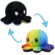 The Original Reversible Octopus Black/Rainbow Plush