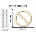 thumbnail image 2 of Unfinished Wood NO Sign Symbol - Craft - up to 46" DIY 4" / 1/4", 2 of 3