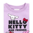 thumbnail image 4 of Hello Kitty Cinnamoroll Keroppi Fleece Pullover Sweatshirt with Faux Fur Sleeves Toddler to Big Kid, 4 of 5