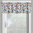 thumbnail image 4 of Ambesonne Colorful Valance & Curtain, Half Circles Plus Sign, 55"x45", Multicolor, 4 of 6