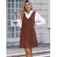thumbnail image 5 of Zeagoo Fall Dresses for Women 2025 Sleeveless Leopard Vest Dresses with Pockets V Neck Knit Sweater Vest Dress Business Casual Pullover Sweater, 5 of 6
