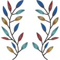 thumbnail image 1 of 2 uds decoración de pared Metal hoja de árbol entrada estilo moderno vid rama de olivo arte de pared, 1 of 6