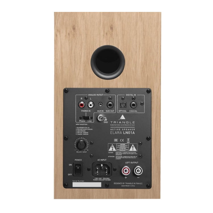 Triangle LN01A Wireless Bluetooth Bookshelf Speakers (Light Oak, Pair)