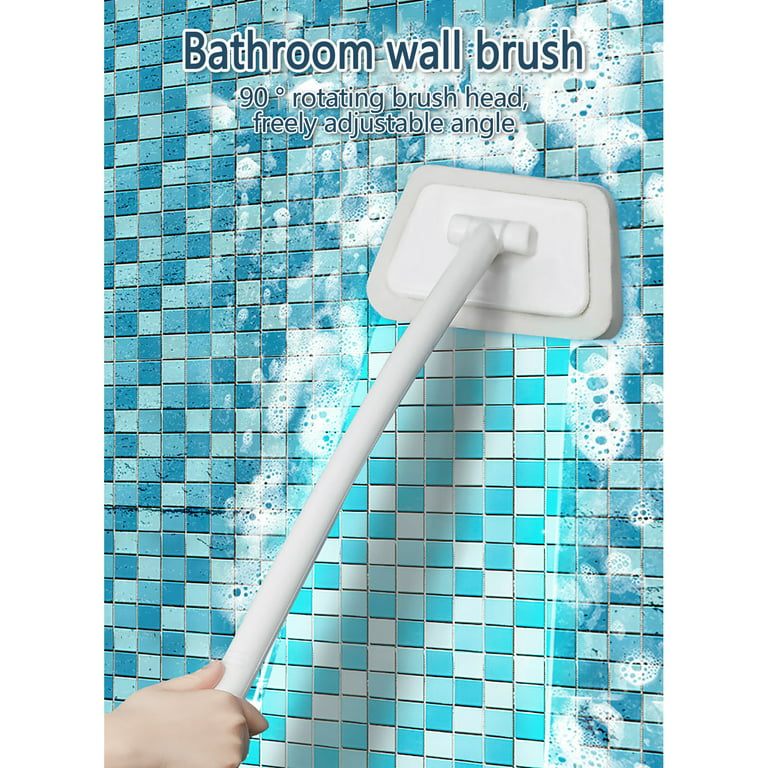 QISIWOLE Shower Cleaning Brush Detachable Tub and Tile Scrubber Brush  Sponge Cleaner Scrub Brush with Extendable Long Handle Bathtub Wall  Scrubber Cleaning Brush for Cleaning Shower Bathroom Toilet 