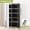 Black - 10 Grids, variant on Portable Wardrobe Closet, Large Capacity Clothing Storage Cabinet with Shelves and Hanging Rod, Easy Assembly Freestanding Closet Organizer for Bedroom, Dorm and Rental Living