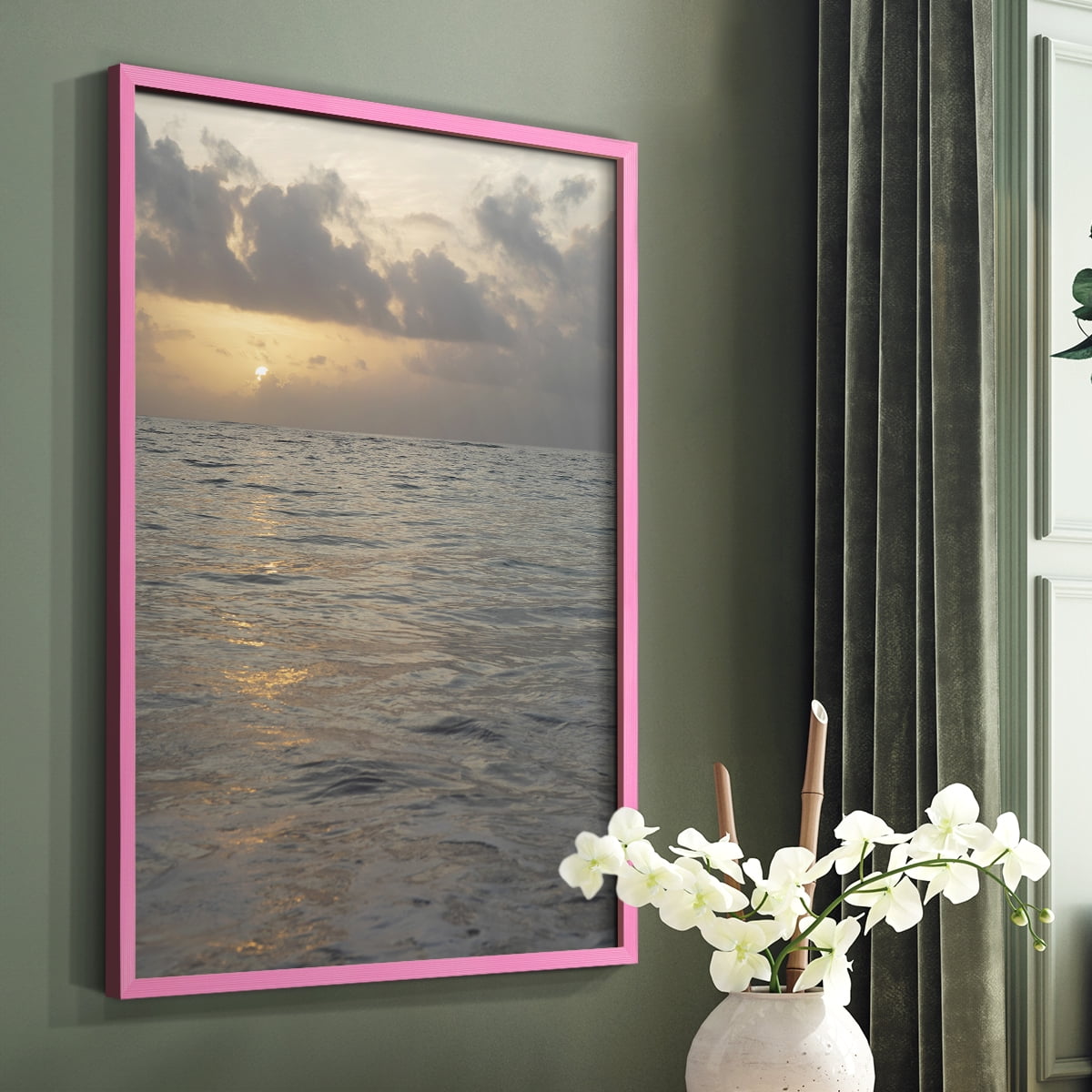 Matisse MDCCCXXVII Framed Print in Pink Solid Wood 11 x 14 Framed Print