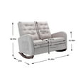 thumbnail image 4 of Upholstered Rocking Sofa Chair with Side Pocket Storage,Nursery Rocking Chair with High Backrest and Solid Wood Base,Recliner Glider Sofa Comfy Rocker Armchair for Living Room Bedroom,LIGHT GREY, 4 of 7