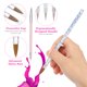 thumbnail image 5 of Juego de 10 pinceles profesionales para diseño de uñas, con mango acrílico y cerdas de nylon, ideales para crear estilos únicos y detalles precisos., 5 of 7