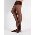 thumbnail image 3 of CALZITALY Sheer Hold Ups with Back Seam 15 DEN, Black | S to 4XL | Made in Italy (X-Large), 3 of 6