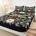 thumbnail image 3 of jejeloiu Rustic Botanical Floral Twin Sheet Sets,Wild Dragonfly Animals Bedding For Men Women 3 Pieces, 3 of 7