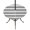 Grey, variant on Round Outdoor Tablecloth with Umbrella Hole and Zipper, Navy Blue Grey Stripe Tablecloth with Elastic Waterproof, Minimalist Farmhouse Striped Patio Table Covers for 45" - 54" Picnic Pool Tables
