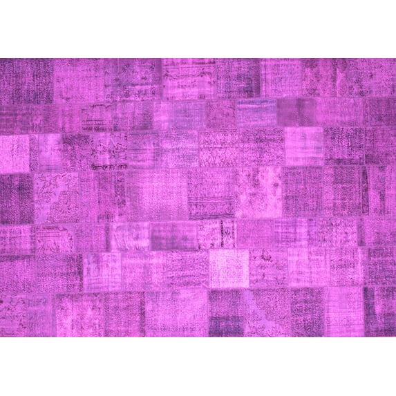 Ahgly Company Indoor Rectangle Patchwork Pink Transitional Area Rugs, 3' x 5'