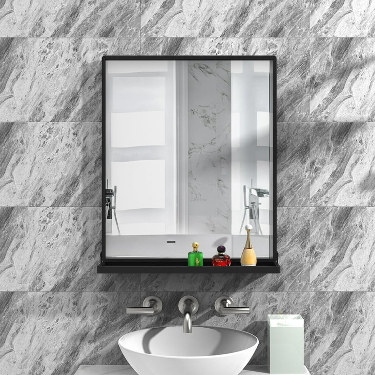 MIRR SHELF Wall-mounted bathroom mirror with shelf By MOMA Design