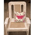 thumbnail image 2 of Butterfly Shabby Chic Yellow Roses Fabric Decorative Pillow, 2 of 2