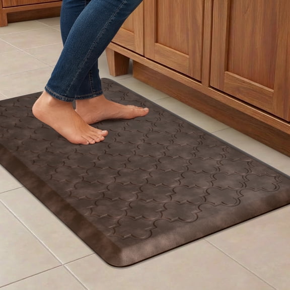 GALMAXS7 Kitchen Mat Anti Fatigue Mats for Kitchen,Non Slips Kitchen Rugs and Mats for Floor,17"x29",Brown