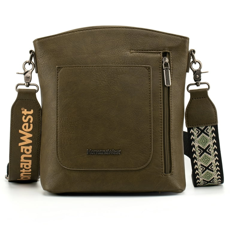Montana West Crossbody Purses and Handbags for Women Medium Size Double Compartments with Adjustable Guitar Strap 10.63 H Walmart