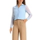 thumbnail image 4 of BLUSA V DE CUELLO DE LENGUA INSPIRADA CHIC PARA MUJER CON MALLA EN EL PANEL Y MANGAS DE LANTERNA, CAMISA ELEGANTE PARA OFICINA TALLA XL AZUL CLARO, 4 of 6