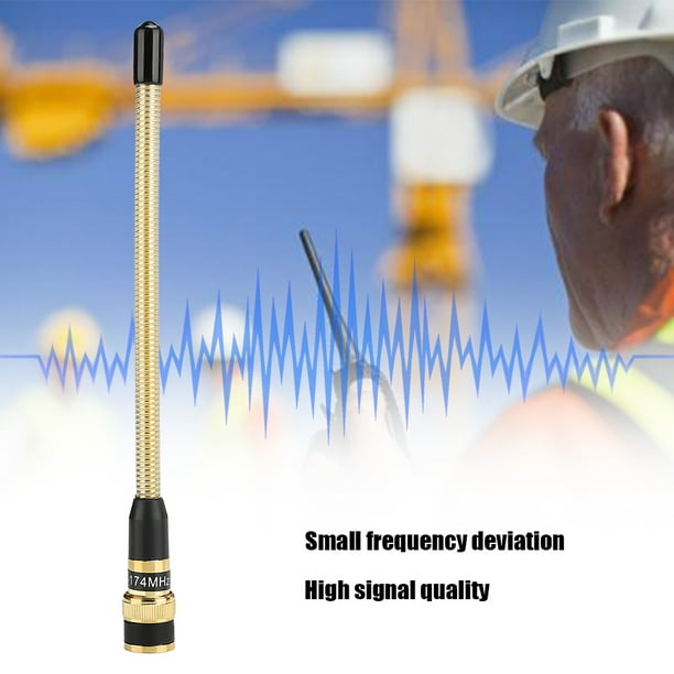 Antenne à ressort Sonew VHF, antenne à ressort, antenne à ressort flexible  BNC dorée VHF pour Malanz C150/C450/HX260/HX270 pour modèles Jianwu  TH-28A/TH-48A/TH-78A 