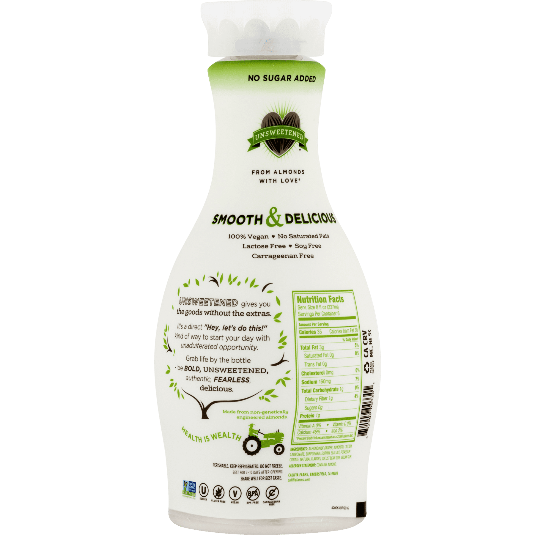 Califia Farms Almond Milk Nutrition Facts Nutrition Ftempo