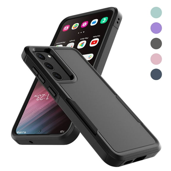 For Samsung Galaxy S23,S23 Ultra 5G Case ,Sturdy Phone Case for Galaxy S23 5G 6.1 inch ,Takfox Shockproof Protection Heavy Duty Armor Hard Plastic & Rubber Rugged Bumper 2-in-1 Case Cover,Black