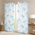thumbnail image 2 of Erosebridal Kawaii Stripes Bow Tie Black Out Curtains,Blue Princess Bow Knot Curtains Pack of 2 (42x63 Each),Microfiber Bedroom Decor, 2 of 6