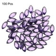 thumbnail image 3 of Uxcell Acrylic Horse Eye Gems Flat Back Artificial Rhinestones for DIY Crafts Bead Wedding Party Light Purple 4x8mm, 3 of 7