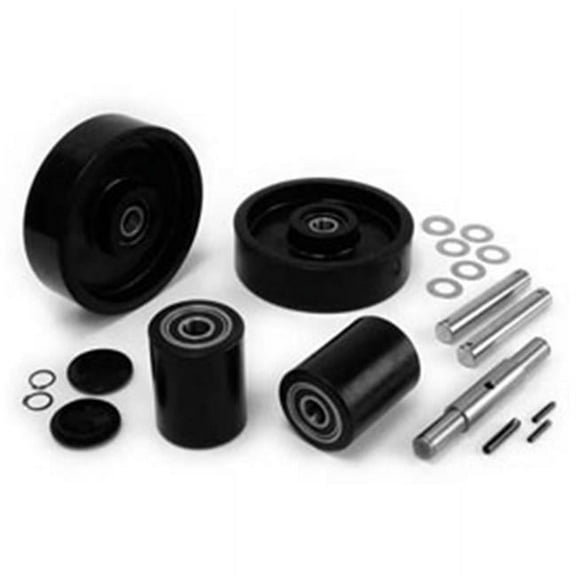 Uline GWK-2708-CK H-2708, H-2900, & H-3045 Complete Wheel Kit for Manual Pallet Jack - Black