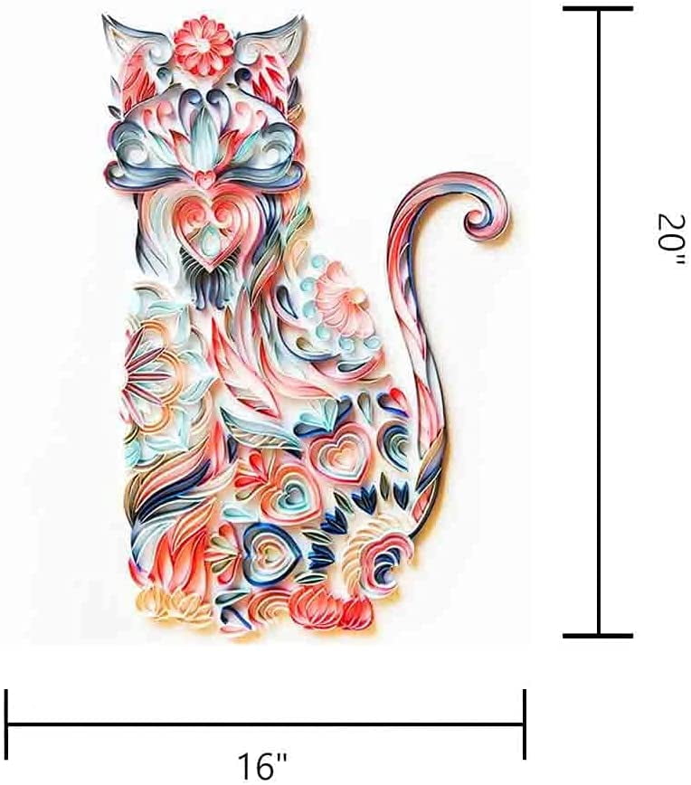20 * 16 inch with Paper Quilling Kit Tools and EVA Pattern Board × 1 Cat Paper Filigree Painting Paint Kit DIY Handmade Blumuze Quilling Paper Painting Kit for Adults Beginners