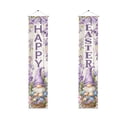 thumbnail image 3 of zhangmingg Easter Porch Banner Large Outdoor Decoration for Front Door Spring Holiday Welcome Sign 12x71 Inch Purple Egg Design, 3 of 7
