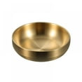 thumbnail image 1 of Double Thick Metal Rice Cereal Bowls 304 Stainless Steel Bowl Double Walled Ice Cream Soup Bowls Heat Insulated Mixing Bowl, 1 of 9