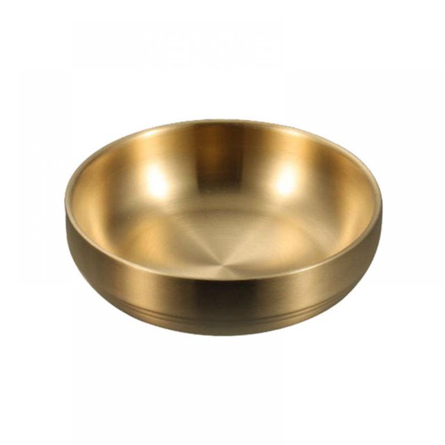 Double Thick Metal Rice Cereal Bowls 304 Stainless Steel Bowl Double Walled Ice Cream Soup Bowls Heat Insulated Mixing Bowl