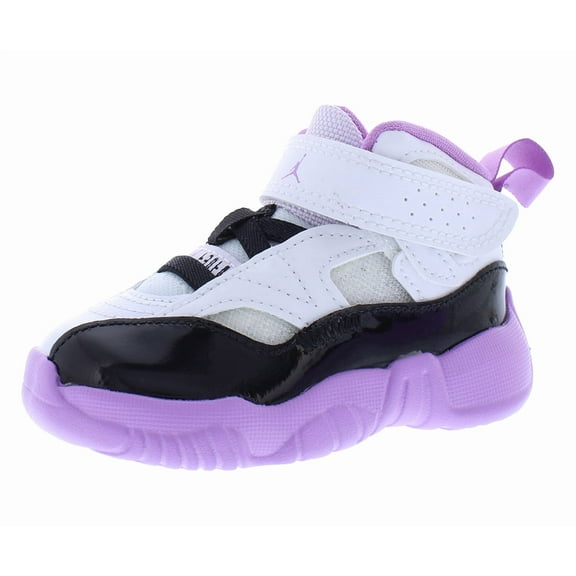 Nike Jumpman Two Trey Infant/Toddler Shoes Size 5, Color: White/Black/Barely Grape