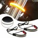 thumbnail image 2 of 1 par de luces de señal de motocicleta, fácil instalación, anticorrosión, doble color, 1 W, 12 V, adhesivo trasero, reemplazo de modificación de LED ABS, luz de esquina de motocicleta, 2 of 3