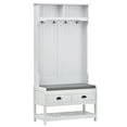 thumbnail image 6 of Hall Tree with 4 Hooks and Hinged Lid, Coat Rack, Entryway Bench, 69INCH, for Entrance, Hallway, White, 6 of 7