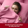 thumbnail image 5 of Mellanni Twin Flat Sheet Only, Hotel Luxury Soft Microfiber Top Sheet, 1 Piece, Pink, 5 of 8