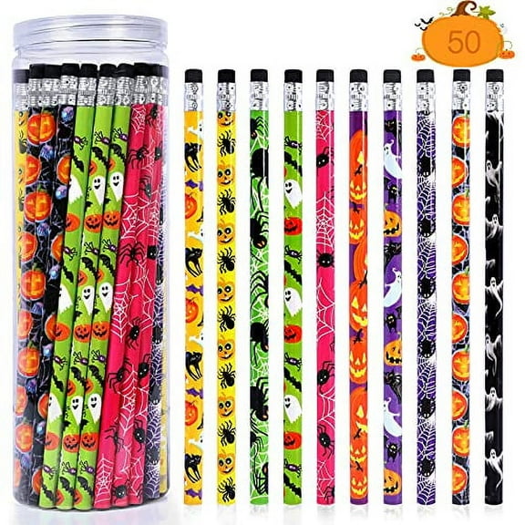 Artist Unknown Fall Crafts Halloween Trick or Treat Reward Favor Assorted Pencils 16 Count Each Set of 2
