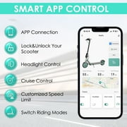 Electric Scooter for Adults 350W 8.5 Solid Tires Folding Commuting E-Scooter with APP and High Speed of 19MPH Blue