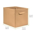 thumbnail image 4 of EZOWare Set of 4 Foldable Fabric Basket Bins, 13"x15"x13" Collapsible Storage Organizer Cube with Handle for Clothes Nursery Toys - Mushroom, 4 of 4