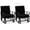 Black, variant on Costway 2 PCS Patio Rocking Chair with Cushion Heavy-Duty Metal Frame Smooth Glider Outdoor Black