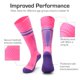 thumbnail image 3 of Botines de Fútbol Juveniles DREAM PAIRS Rosa y Morado Talla 4 con Medias, 3 of 5
