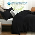 thumbnail image 3 of 900 TC 100% Egyptian Cotton Duvet Cover Zipper Closur Ultra Soft Durable and Fade Resistant Solid Pattern, 3 of 8