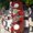 Red, variant on Christmas Table Cloths for 3 Foot Rectangle Tables, Xmas Snowman Truck Snowflake Tree Balls Rustic Patio Waterproof Elastic Fitted Tablecloths, Washable Rectangular Table Cover for Camping
