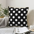 thumbnail image 6 of Kll Black And White Polka Dot Decorative Throw Pillow Covers Velvet Soft For Couch Sofa Bedroom Living Room Outdoor -16"X16", 6 of 8
