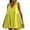Yellow, variant on Nrmvnmi Women's Summer V Neck Sleeveless Mini Dress Loose Pleated Swing Flowy Sundress Solid Color Babydoll Tunic Dress Green LMothers Day Gifts