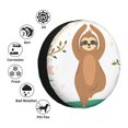 thumbnail image 4 of Susaid Cute Sloth In Yoga Pose Tree Print Tire Covers,Waterproof Anti-UV Snow Sun Rain Tire Covers for RV,Truck, SUV, Trailer, Camper-17 inch, 4 of 6