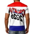 thumbnail image 7 of 2026 Soccer Cup Retro Jersey Henley for Men, Short Sleeve Button Neck Graphic Tee with Country Flag & Ball Print for Game Day & Summer Casual Purple S, 7 of 7