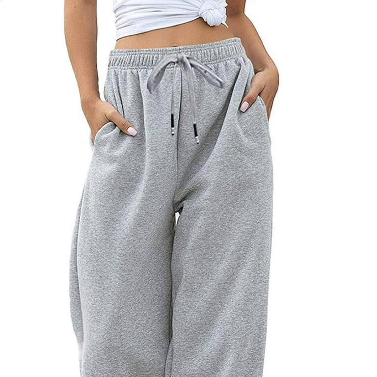 Grey sweatpants womens baggy sale