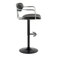 thumbnail image 5 of Demi Adjustable Bar Stool, Black Bar Stools, Bar Chairs, Swivel Bar Stools, Bar Stools Set of 2, Black Bar stools, Gold Bar Stools, Bar Stools for Kitchen Counter (Black Metal, Black), 5 of 6