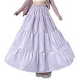 thumbnail image 2 of Mqqzkk Summer Casual Skirts For Womens Smock Layered Tiered Maxi Skirt High Waisted A Line Flowy Long Skirts, 2 of 4